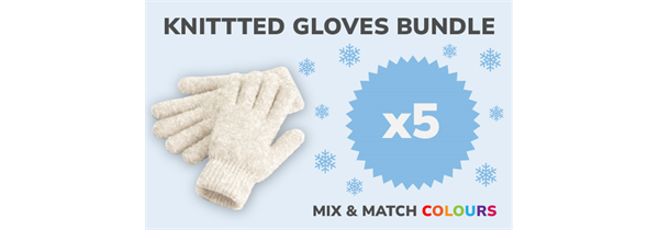 5 Knitted Gloves Bundle