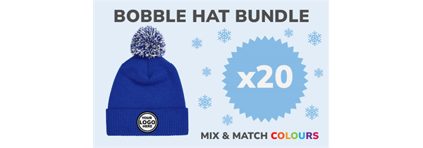 20 Snowstar Bobble Hats Bundle