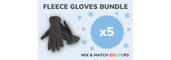 5 Fleece Gloves Bundle