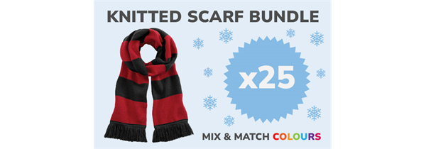 25 Knitted Scarves Bundle