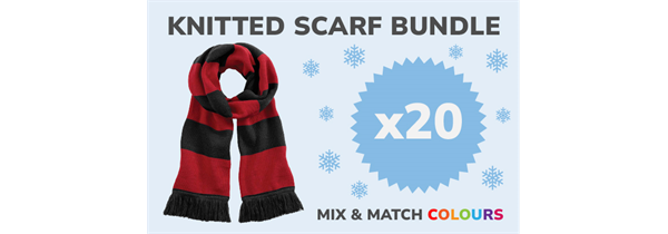 20 Knitted Scarves Bundle