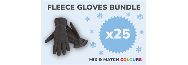 25 Fleece Gloves Bundle