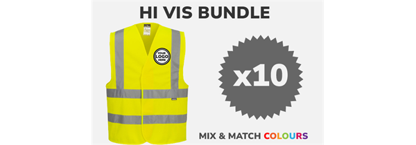 10 Hi Vis Vest Bundle
