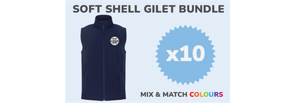 10 Soft Shell Gilet Bundle