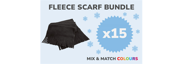 15 Fleece Scarves Bundle