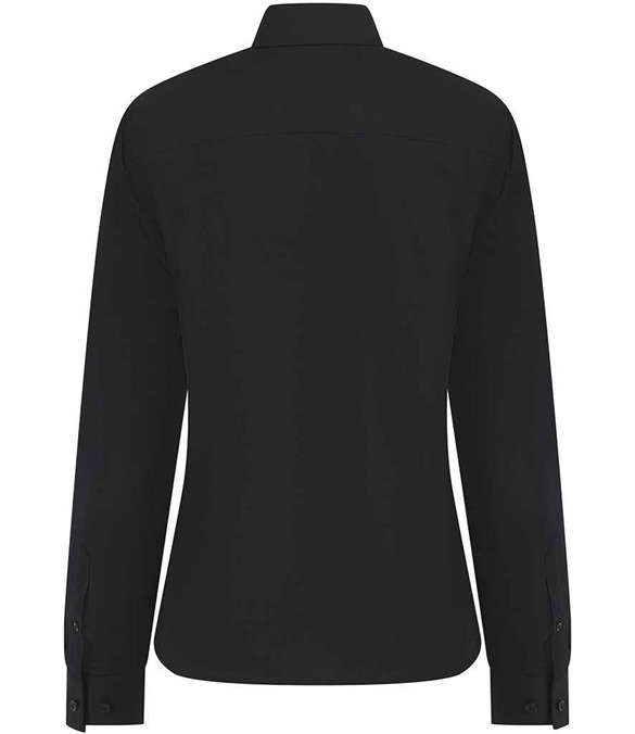 Henbury Ladies Long Sleeved Cotton Feel Coolplus® Shirt
