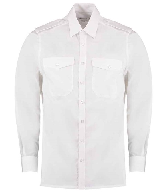 Kustom Kit Long Sleeve Tailored Pilot Shirt