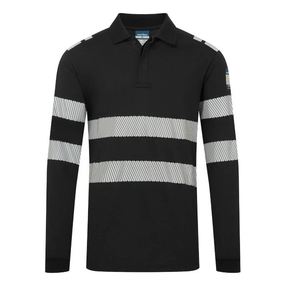 PW3 Modaflame Knit FR Long Sleeve Polo Shirt
