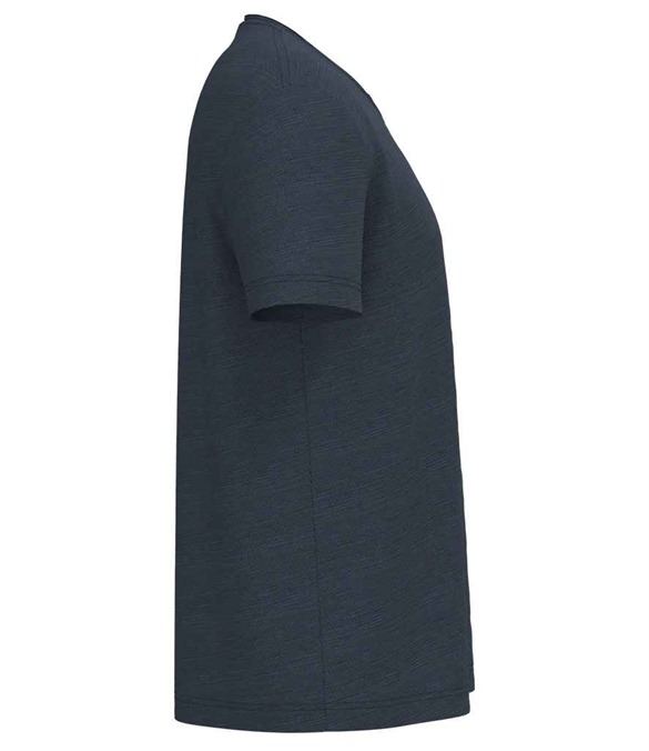 Spasso Drop Shoulder Raw Edge Collar Slub T-Shirt