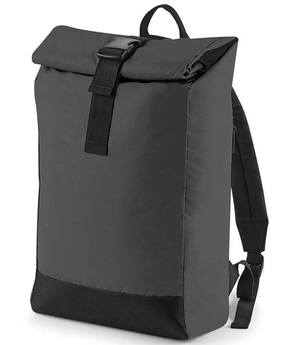 BagBase Reflective Roll-Top Backpack