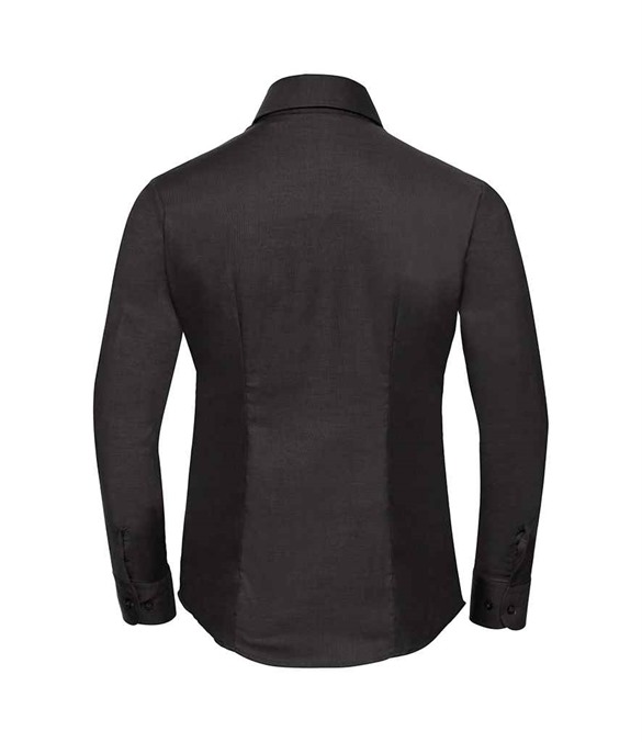Russell Athletic Collection Ladies Long Sleeve Easy Care Oxford Shirt