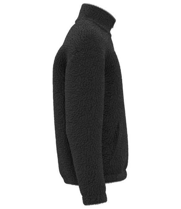 Spasso Unisex Sherpa Drop Shoulder Full Zip Sweat Jacket