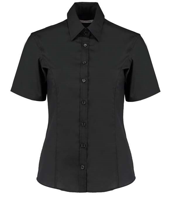 Kustom Kit Ladies Short Sleeve Tailored Business Shirt