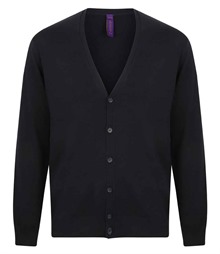 Henbury Lightweight Cotton Acrylic V Neck Cardigan