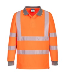 Eco Hi-Vis L/S Polo  (Pk6)