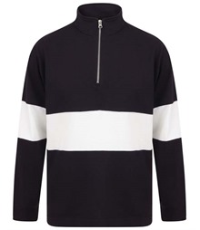 Front Row Panelled 1/4 Zip Neck Top