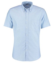 Kustom Kit Short Sleeve Slim Fit Oxford Shirt