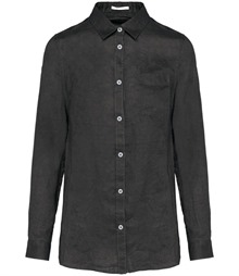 Spasso Ladies Long Sleeve Linen Shirt