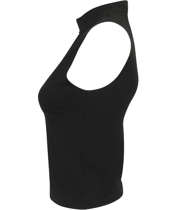 SF Ladies High Neck Crop Vest