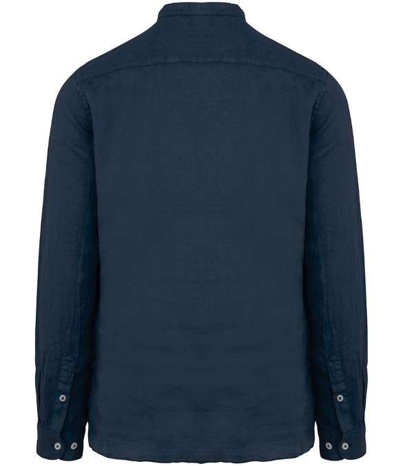 Spasso Washed Mao Collar Shirt