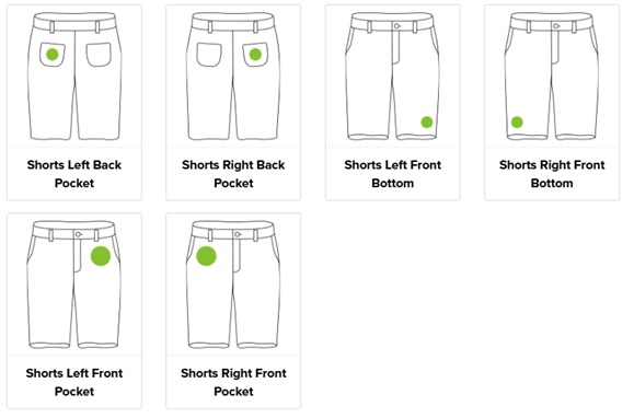 shorts logo placement